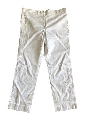 Max Mara Women's Sz Medium White Straight-Leg Pants